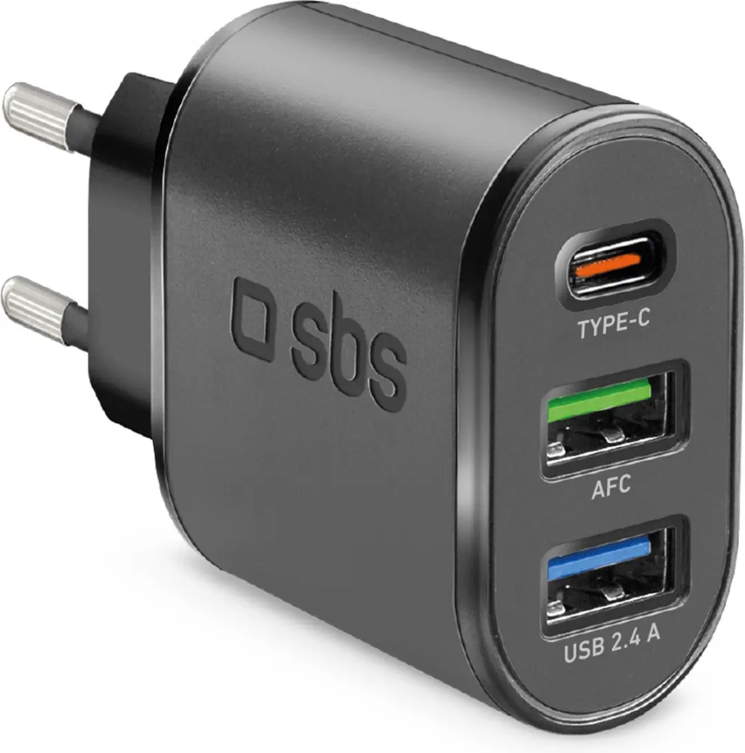 SBS TETR2USBTCPD30W oplader voor mobiele apparatuur Universeel Zwart AC Snel opl