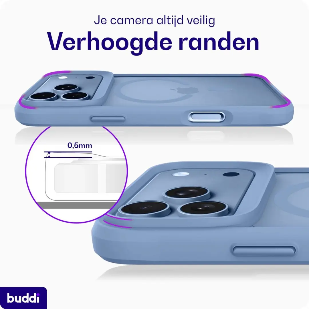 Buddi Hybrid Hoesje iPhone 14 Pro Max - MagSafe Blauw