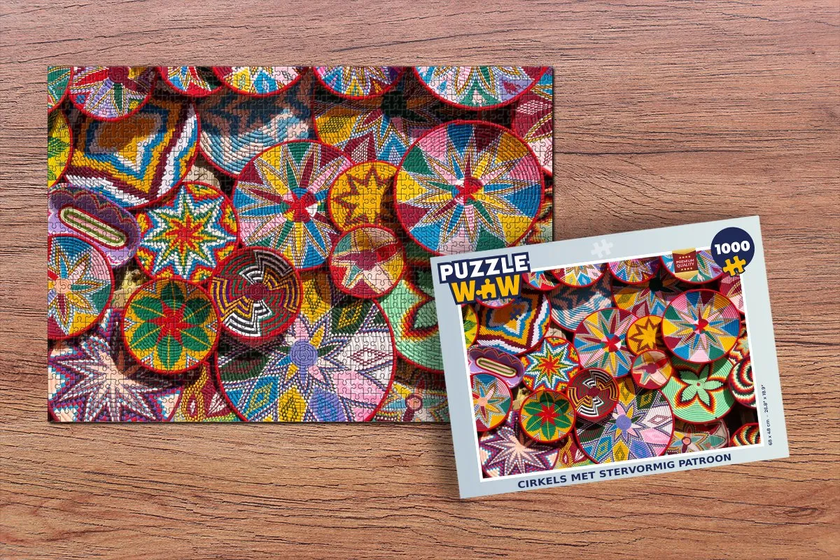 PuzzleWow Patronen Bloemen Legpuzzel 1000 Stuks - Multicolor