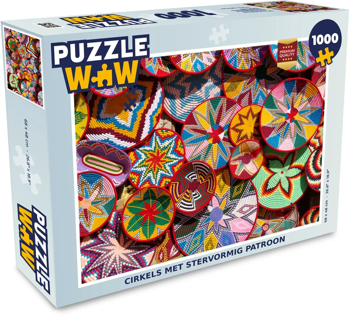 PuzzleWow Patronen Bloemen Legpuzzel 1000 Stuks - Multicolor