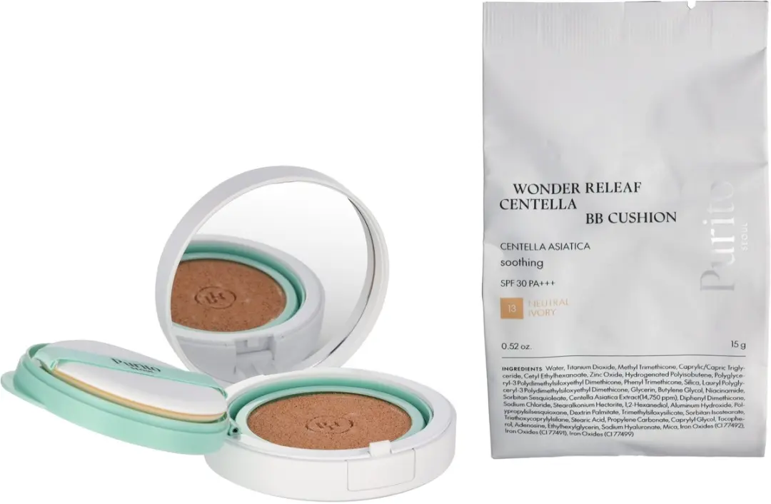 Purito Seoul Wonder Releaf Centella BB Cushion Duo Set 30g