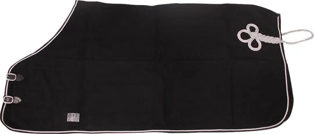 QHP Luxe Wollen deken met ornament