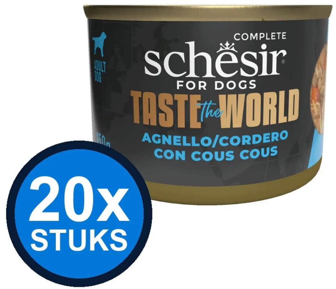 16x Schesir Taste The World hond blik lam couscous 150gr