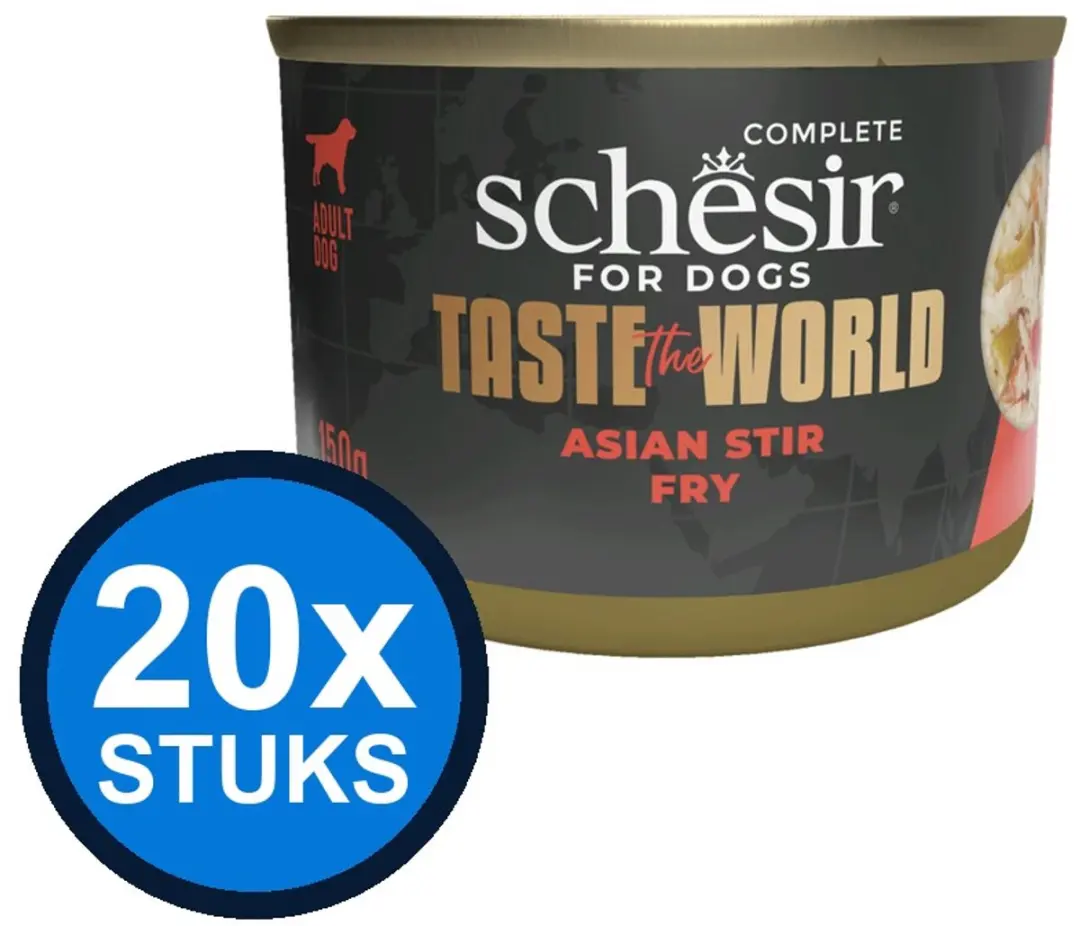 16x Schesir Taste The World hond blik asian stir fry 150gr