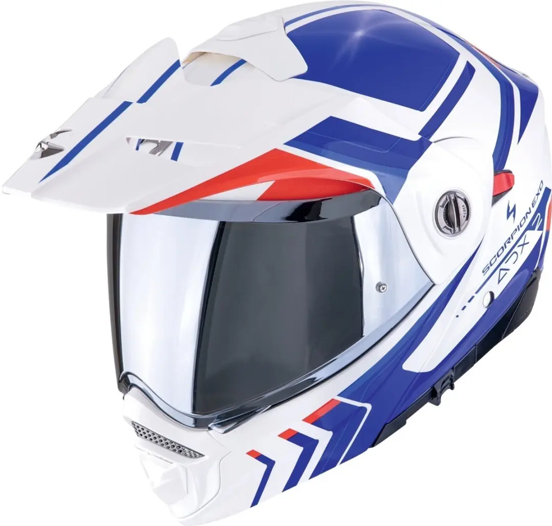 Scorpion ADX-2 Lews Wit Rood Blauw Systeemhelm