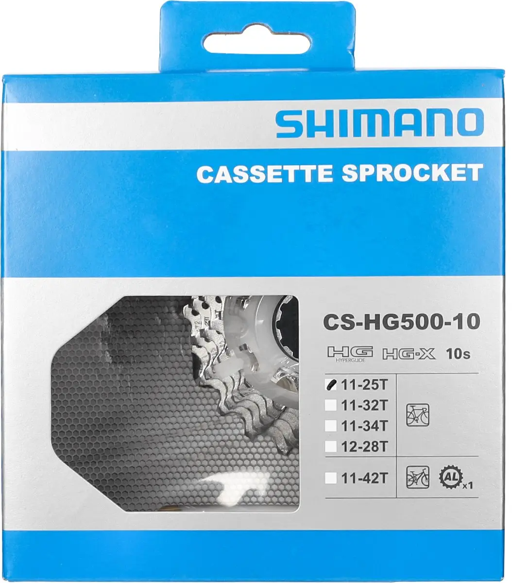 Shimano CS-HG500 10-Speed Cassette 11-25T - Zilver/Chroom - afbeelding 4 van 6