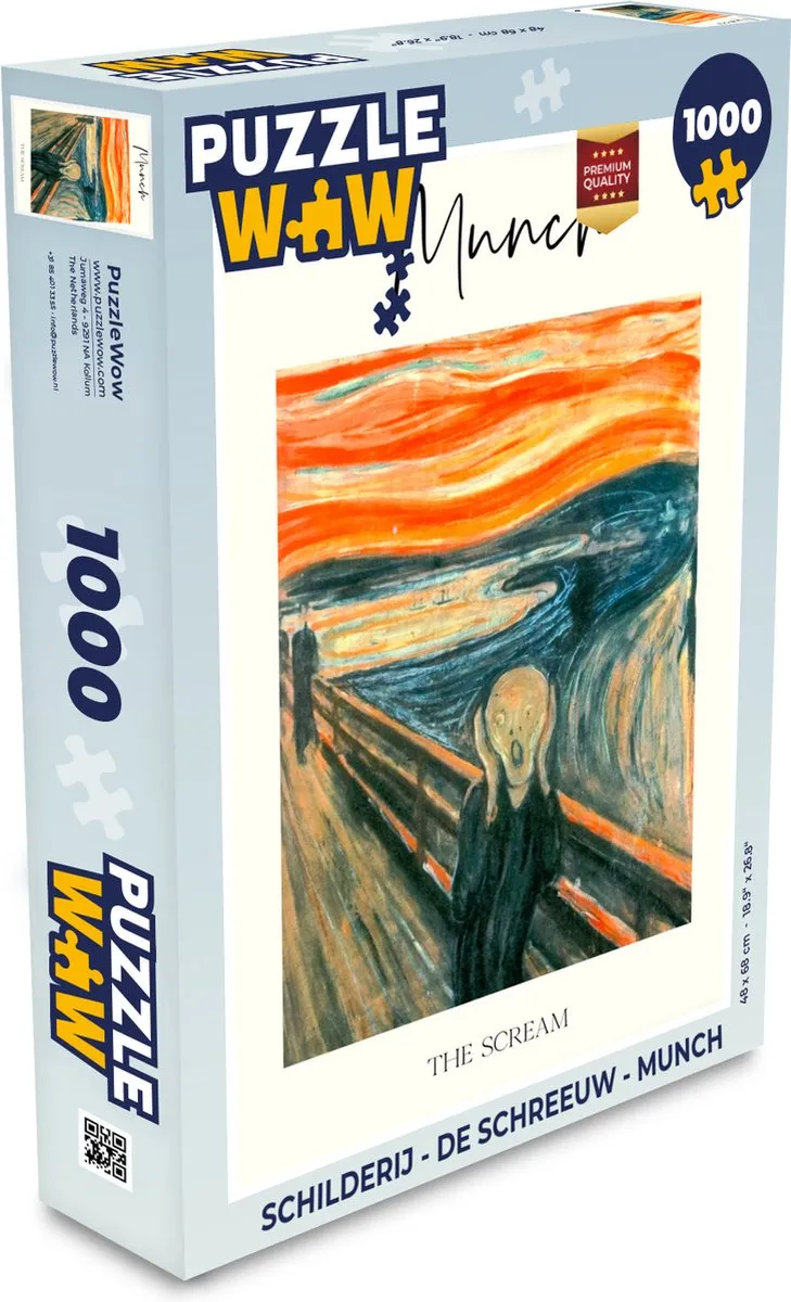 PuzzleWow De Schreeuw Legpuzzel 1000 Stuks