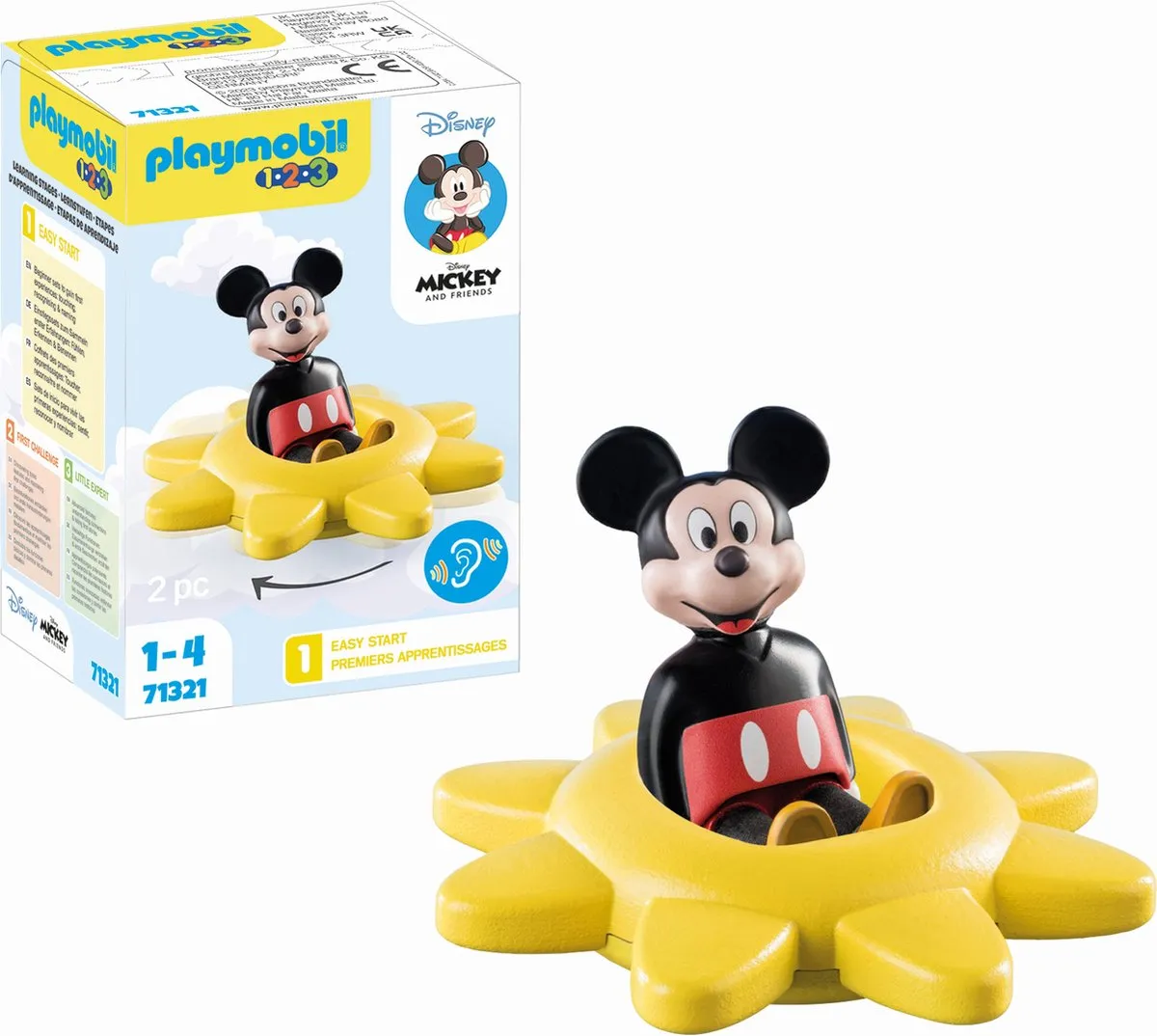 Playmobil 1.2.3 & Disney Mickey Mouse Draaiende Zon 71321 - Multicolor - afbeelding 6 van 6