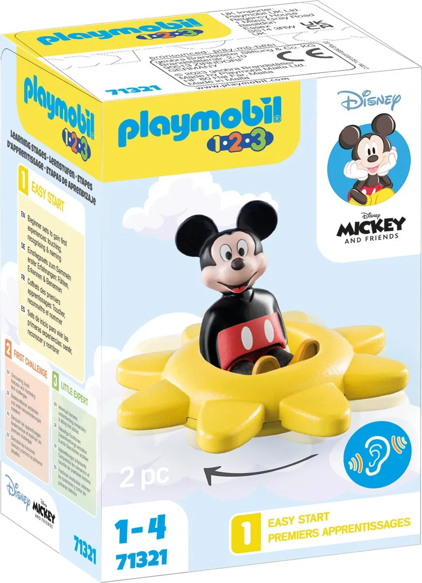 Playmobil 1.2.3 & Disney Mickey Mouse Draaiende Zon 71321