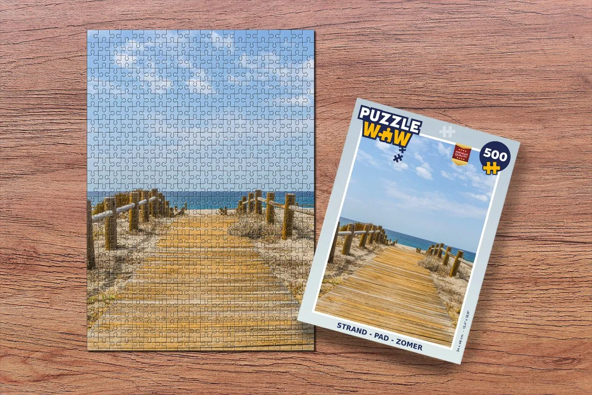 PuzzleWow Strand Pad Zomer Legpuzzel 500 Stuks - Multicolor