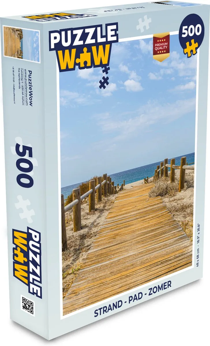 PuzzleWow Strand Pad Zomer Legpuzzel 500 Stuks