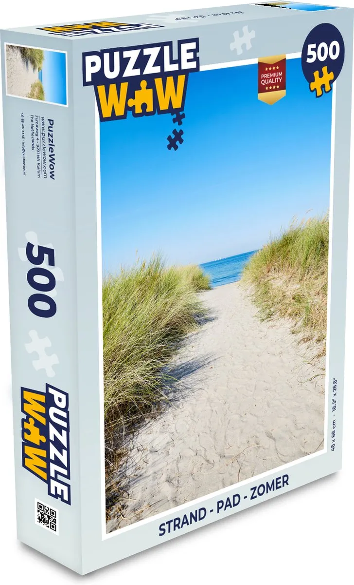 PuzzleWow Strand Pad Zomer Legpuzzel 500 Stuks - Multicolor