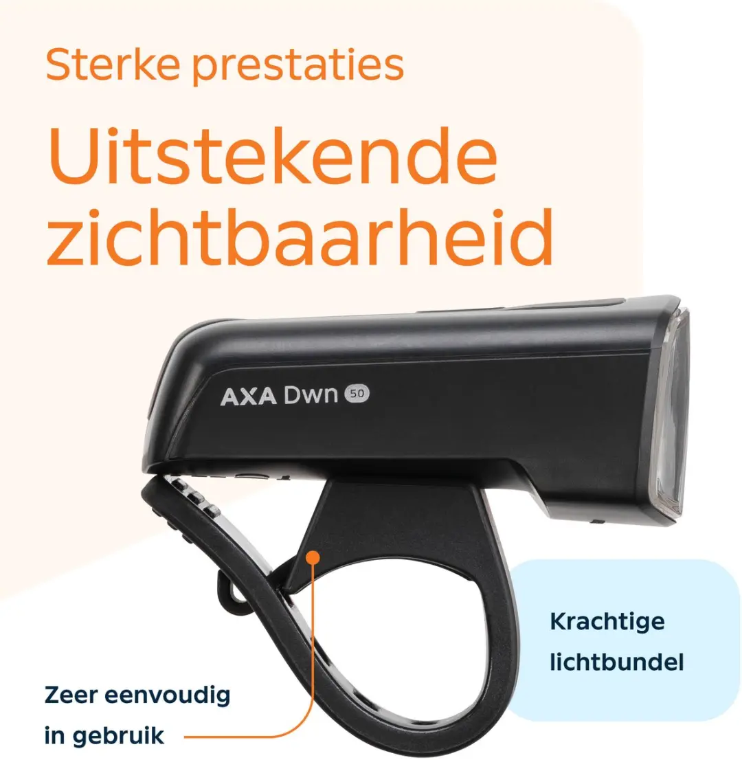AXA Down 50 USB Koplamp 50 Lux - Zwart - afbeelding 3 van 6