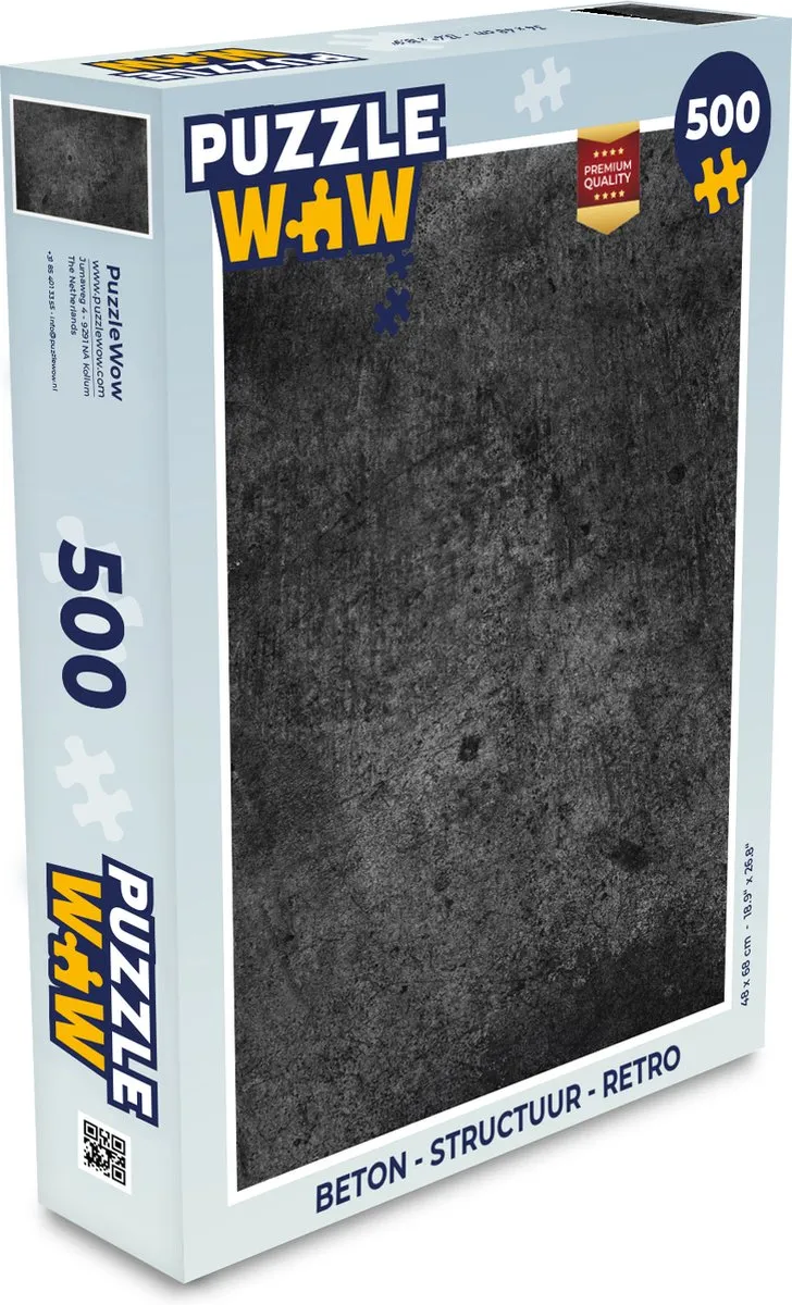 PuzzleWow Beton Structuur Legpuzzel 500 Stuks - Multicolor