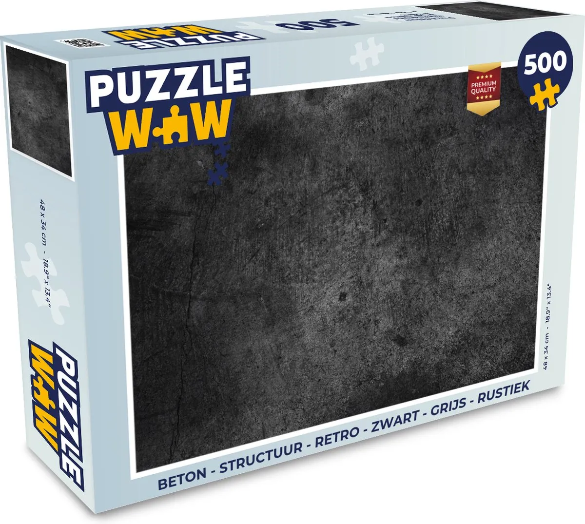 PuzzleWow Beton Structuur Legpuzzel 500 Stuks - Multicolor