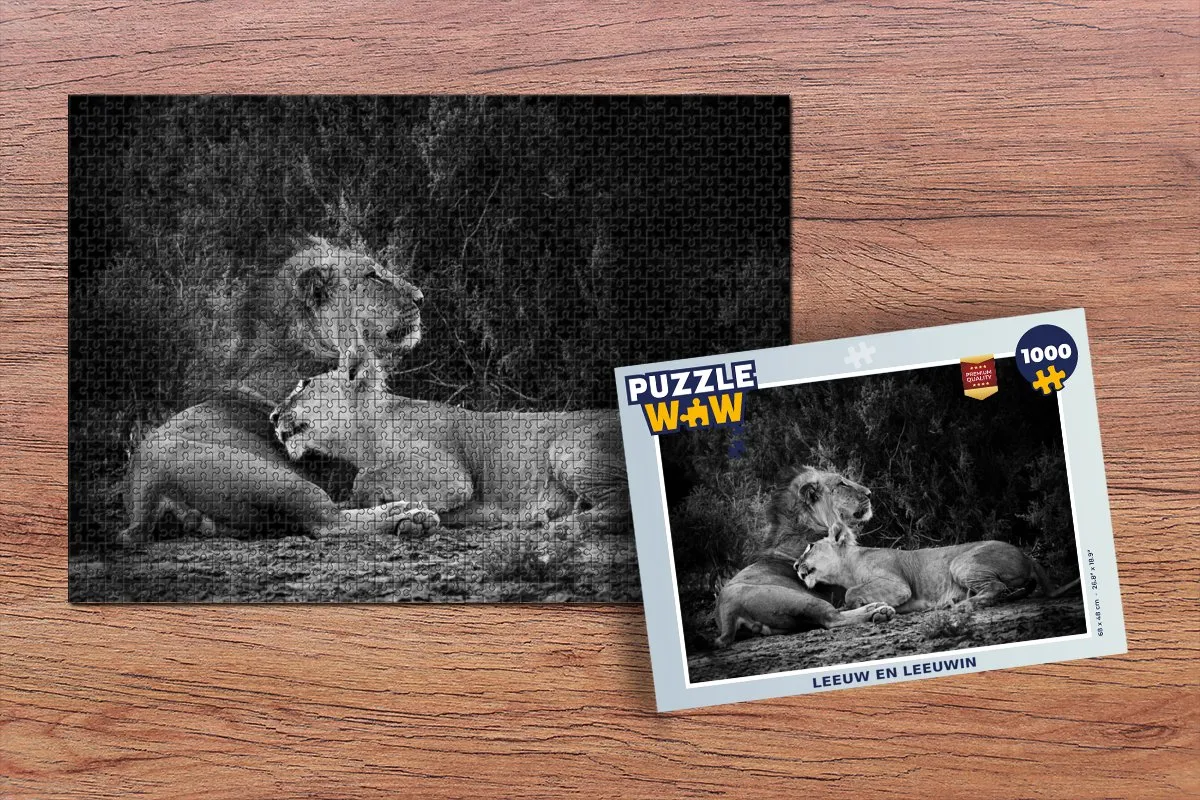 PuzzleWow Leeuwen Puzzel 1000 Stuks - Multicolor