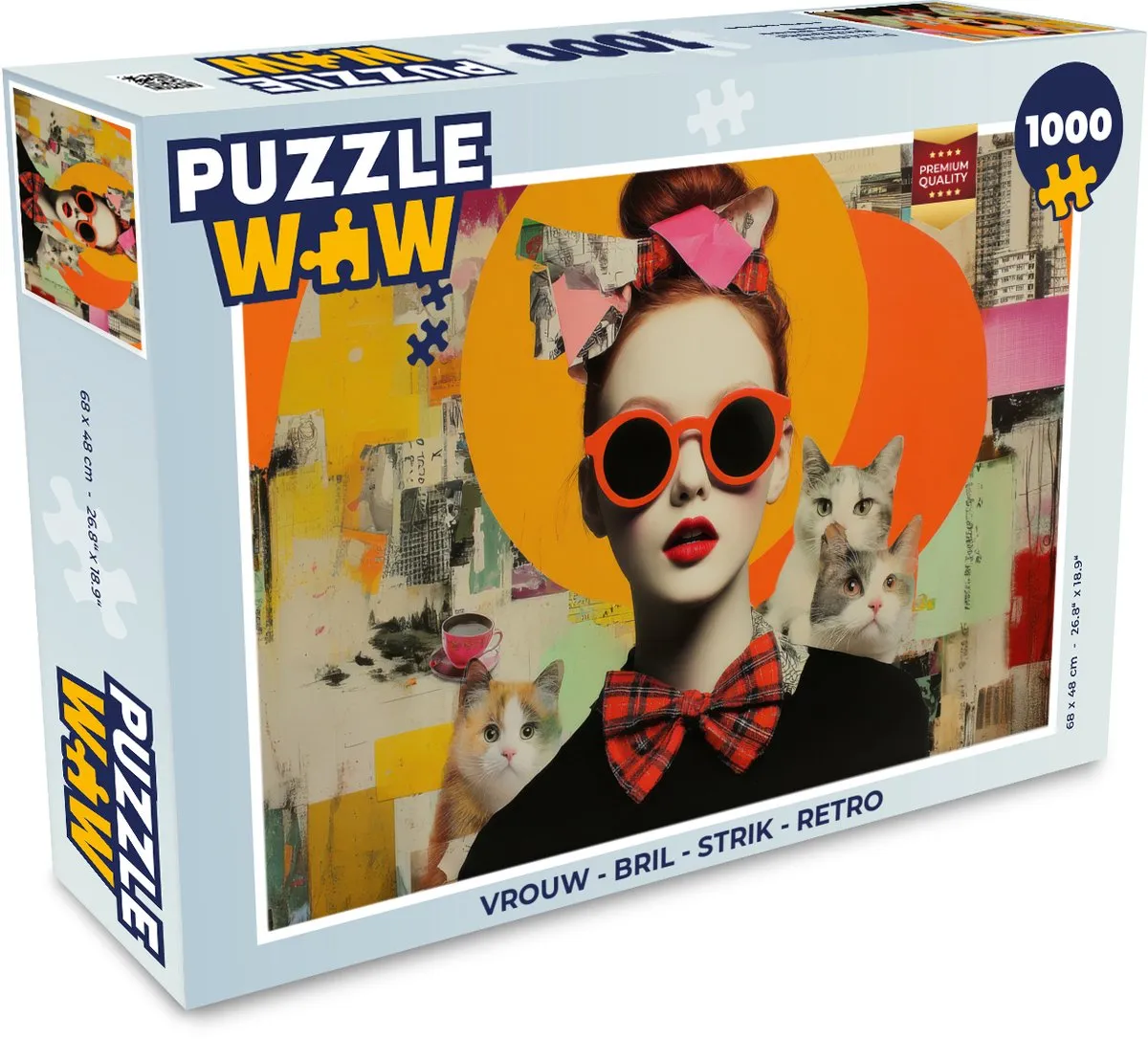 PuzzleWow Retro Strik Bril Puzzle