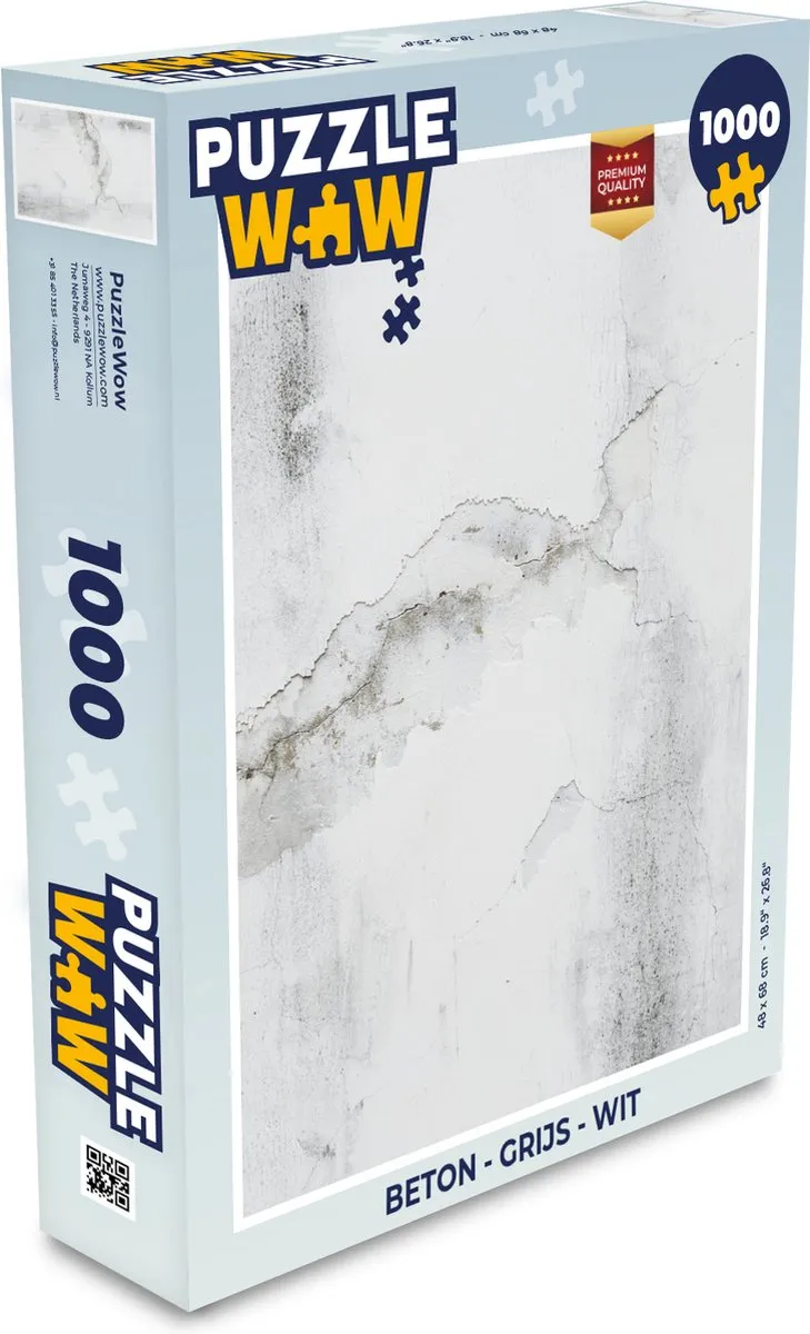 PuzzleWow Beton Legpuzzel 1000 Stuks - Multicolor