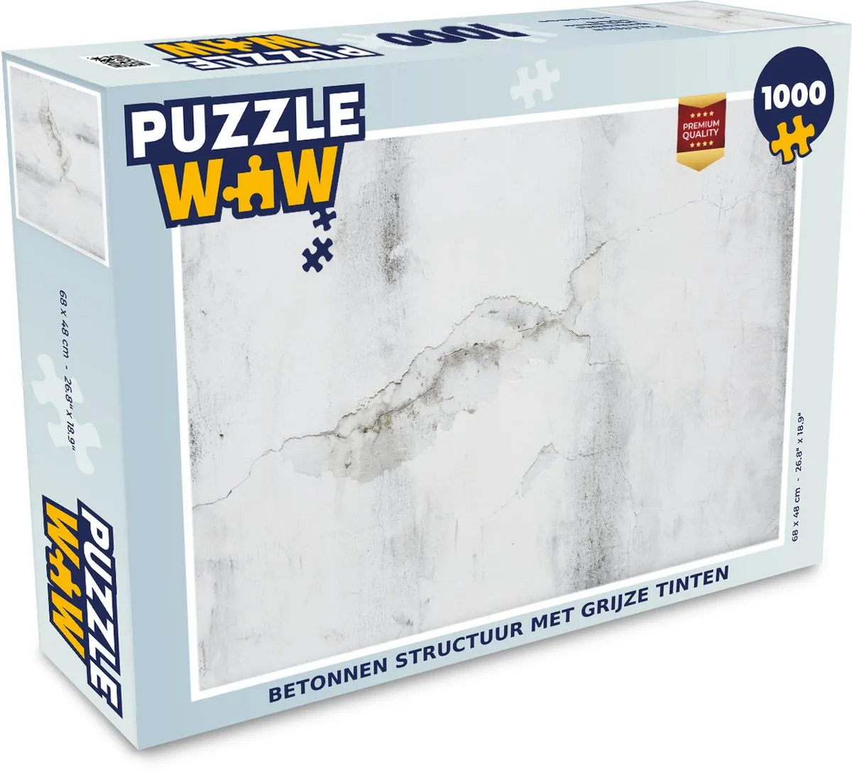 PuzzleWow Beton Legpuzzel 1000 Stuks - Multicolor
