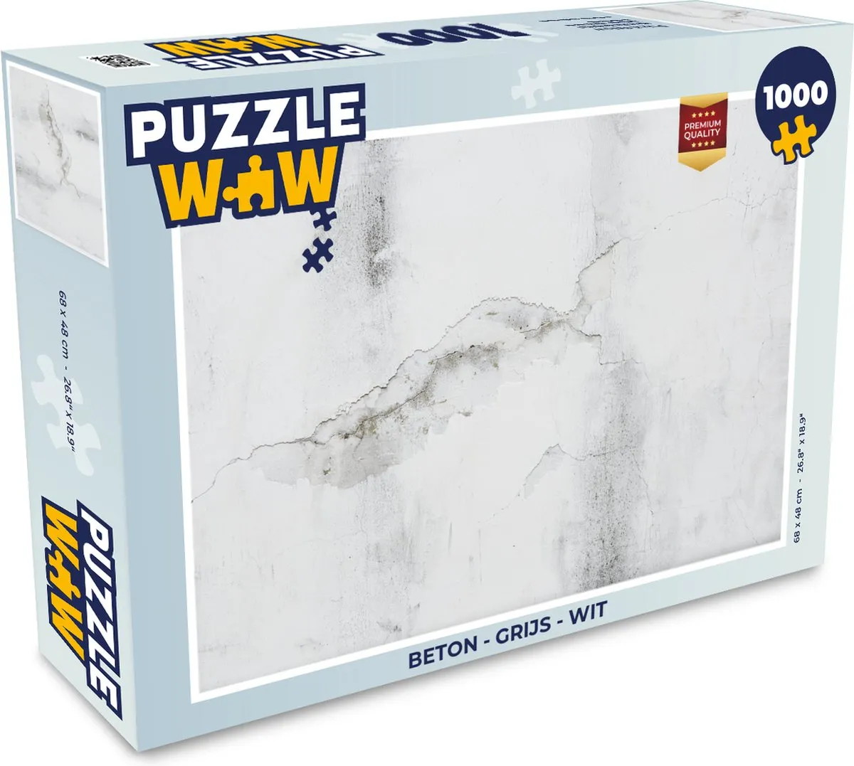 PuzzleWow Beton Legpuzzel 1000 Stuks - Multicolor