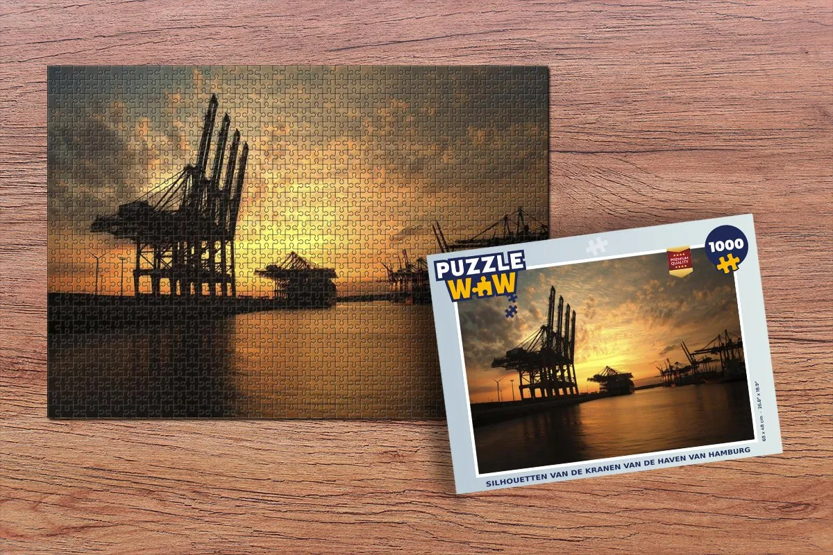 PuzzleWow Haven Hamburg Legpuzzel 1000 Stuks - Multicolor