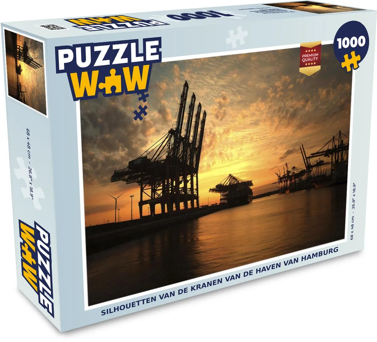 PuzzleWow Haven Hamburg Legpuzzel 1000 Stuks