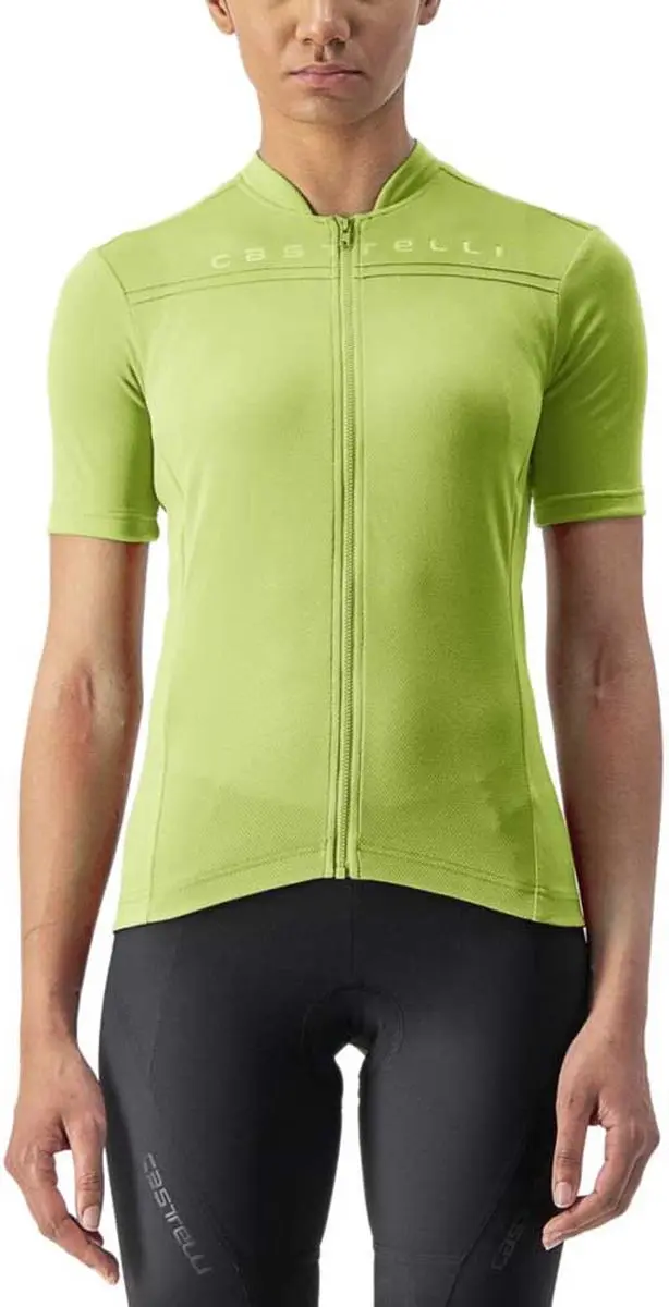 Castelli Anima 4 Korte Mouw Wielertrui Groen XS Vrouw