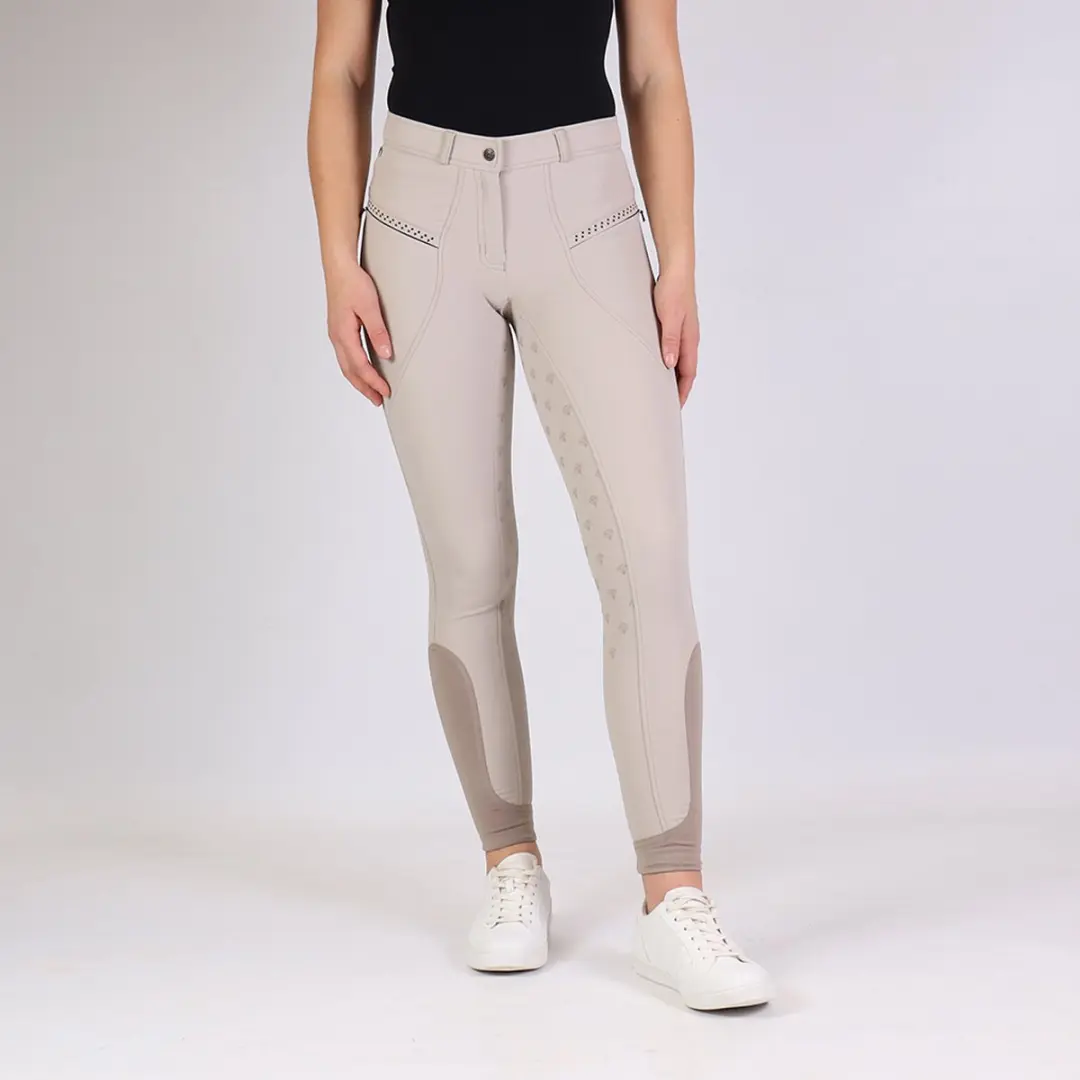 Qhp Rijbroek Eliza Full grip Beige