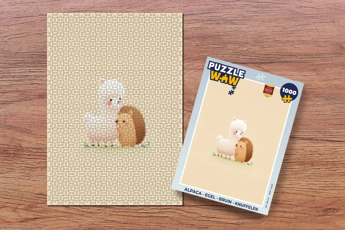PuzzleWow Alpaca Egel Legpuzzel 1000 Stuks