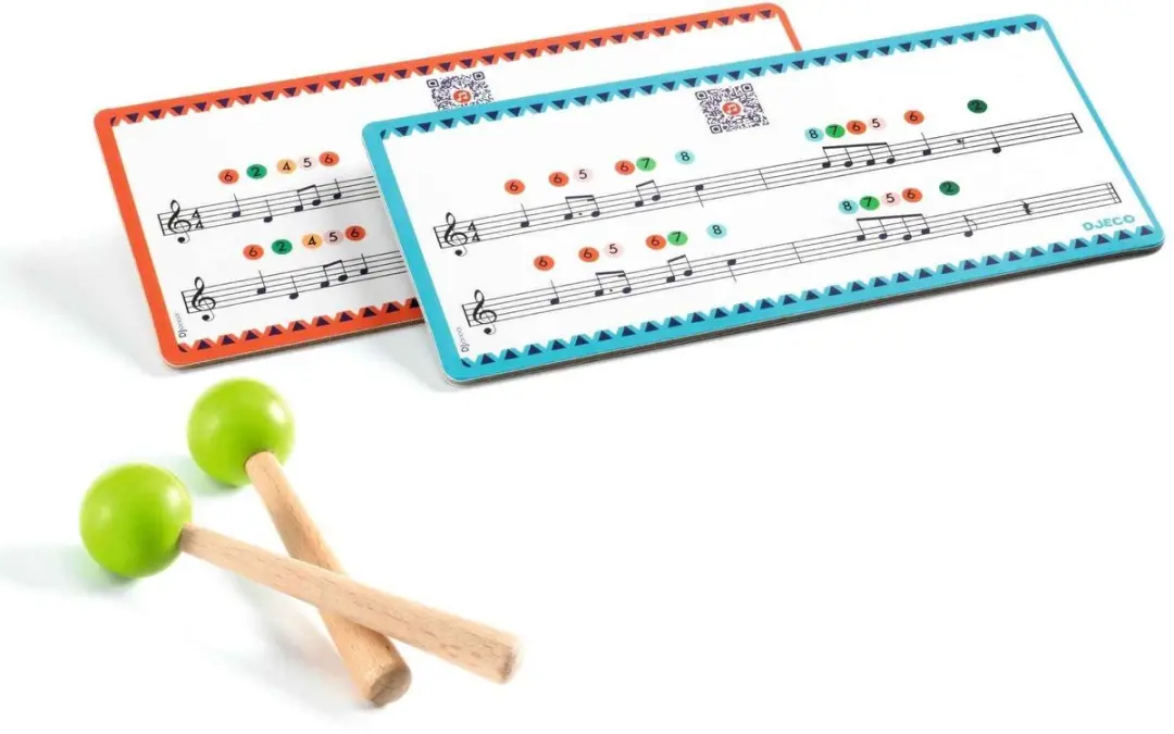 Djeco Tongdrum - 8 Noten Rood - afbeelding 4 van 6