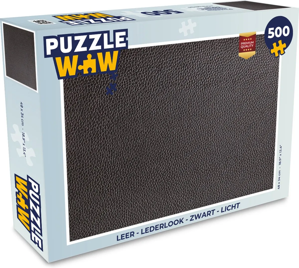 PuzzleWow Puzzel 500 Stuks - Lederlook Multicolor