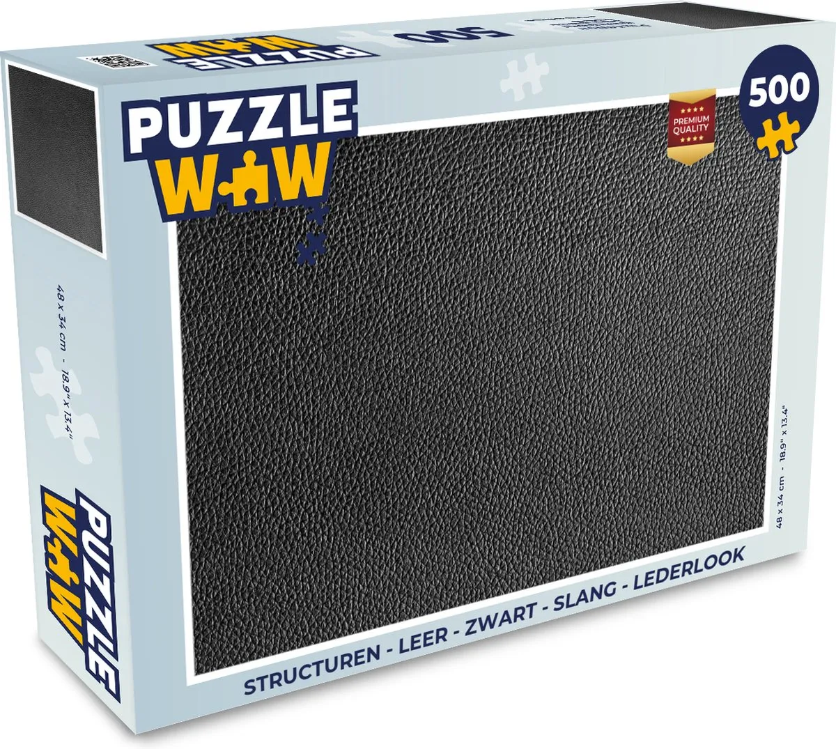 PuzzleWow Puzzel 500 Stuks - Lederlook Multicolor