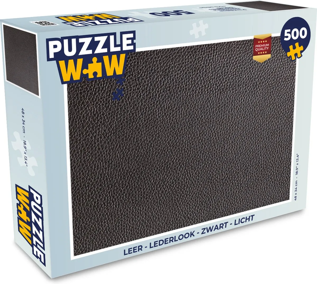 PuzzleWow Puzzel 500 Stuks - Lederlook Multicolor
