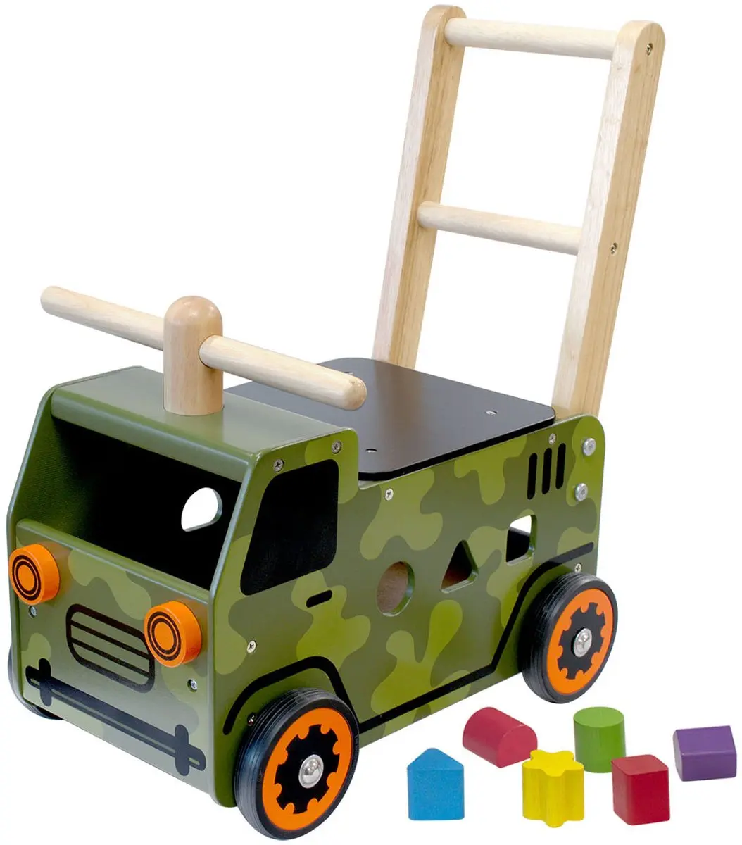 I’M Toy Loop- en Duwwagen Legertruck