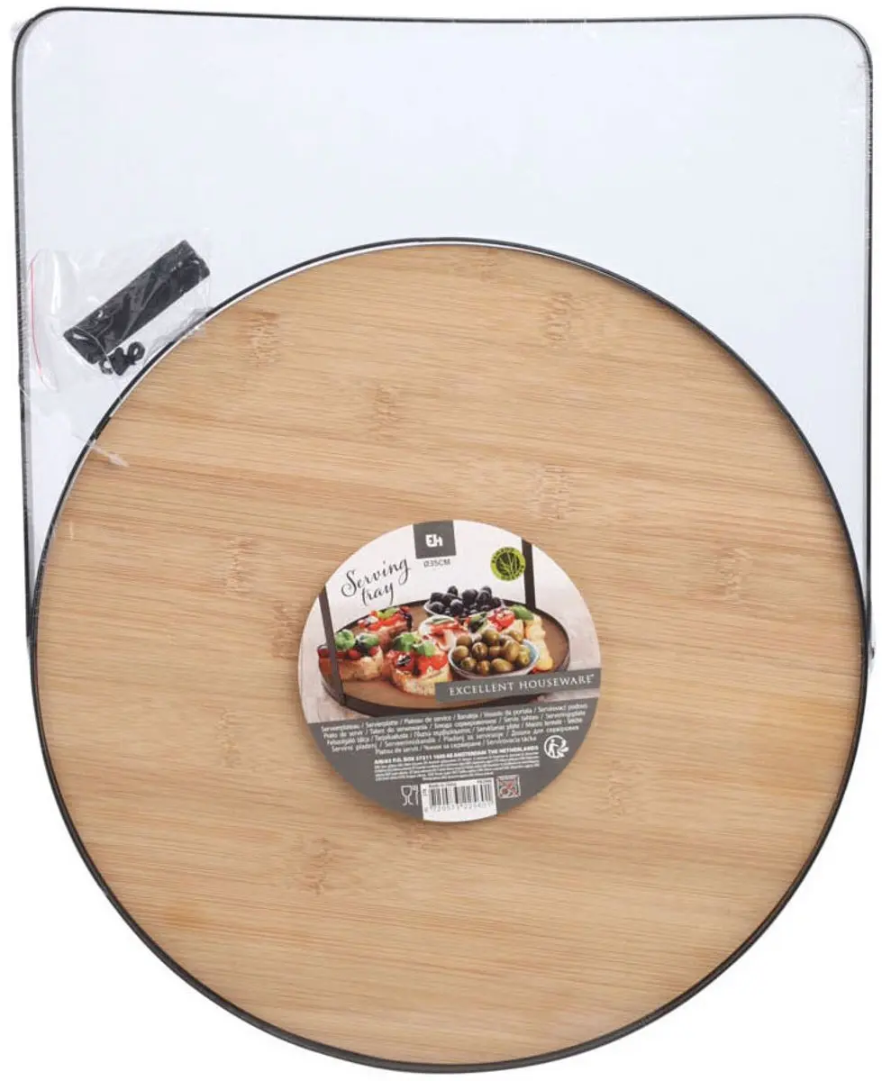 Excellent Houseware serveerplateau bamboe met handvat