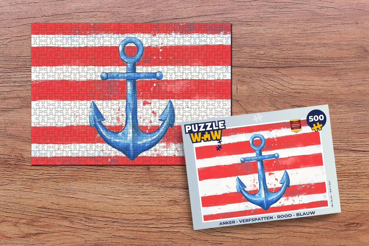 PuzzleWow Anker Legpuzzel 500 Stuks - Strepen