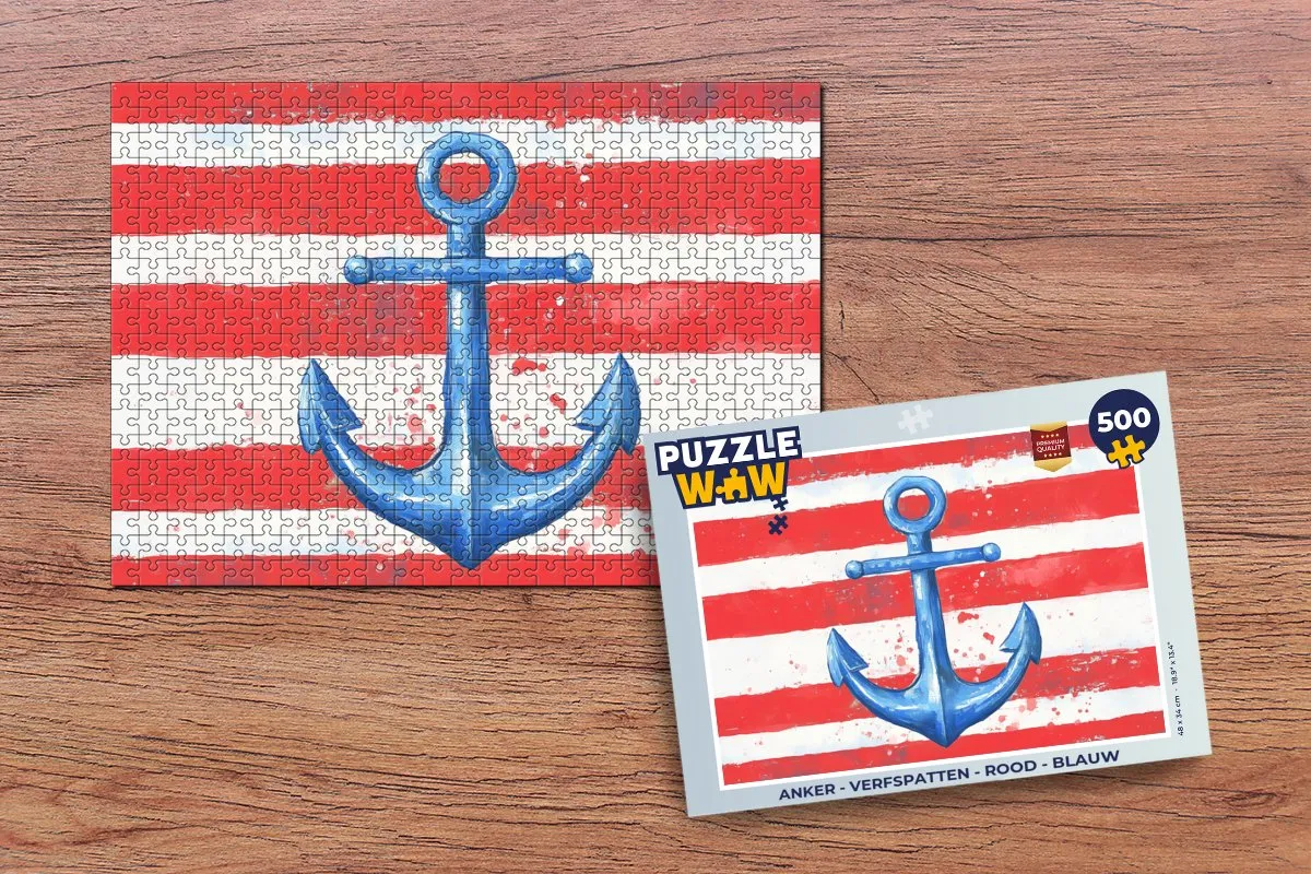 PuzzleWow Anker Legpuzzel 500 Stuks - Strepen