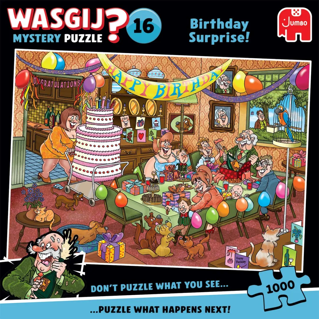 Jumbo Wasgij Mystery 16 Puzzel 1000 Stuks - Birthday Surprise