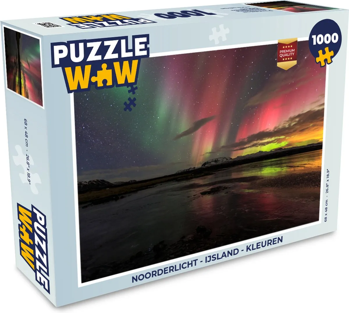 PuzzleWow Noorderlicht IJsland Legpuzzel 1000 Stuks