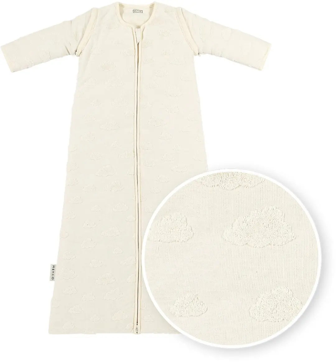 Meyco Baby Studio Collection Clouds Baby Slaapzak Met Afritsbare Mouwen