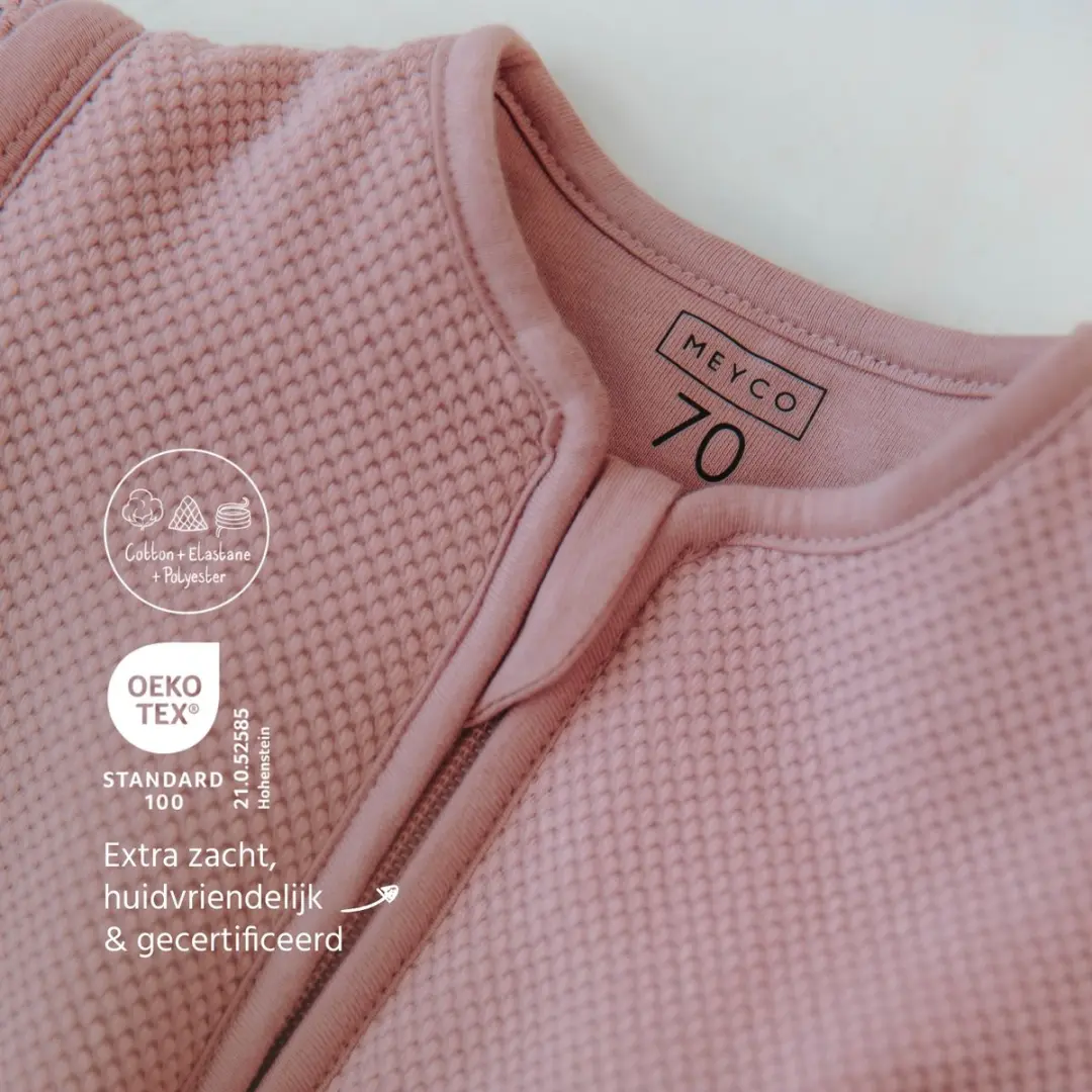 Meyco Babyslaapzak Afritsbare Mouwen - 2.5 TOG - Purple Pink - afbeelding 2 van 6