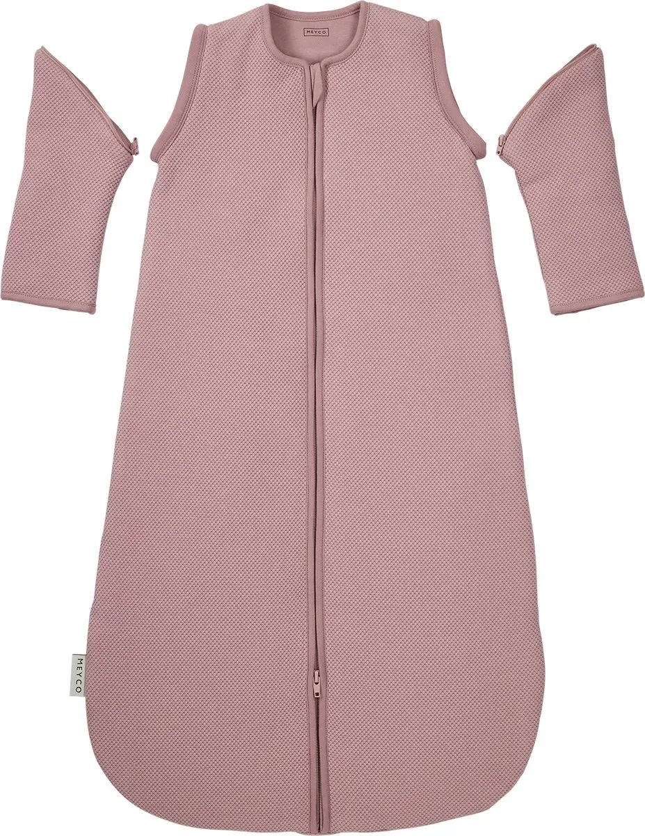 Meyco Babyslaapzak Afritsbare Mouwen - 2.5 TOG - Purple Pink - afbeelding 5 van 6