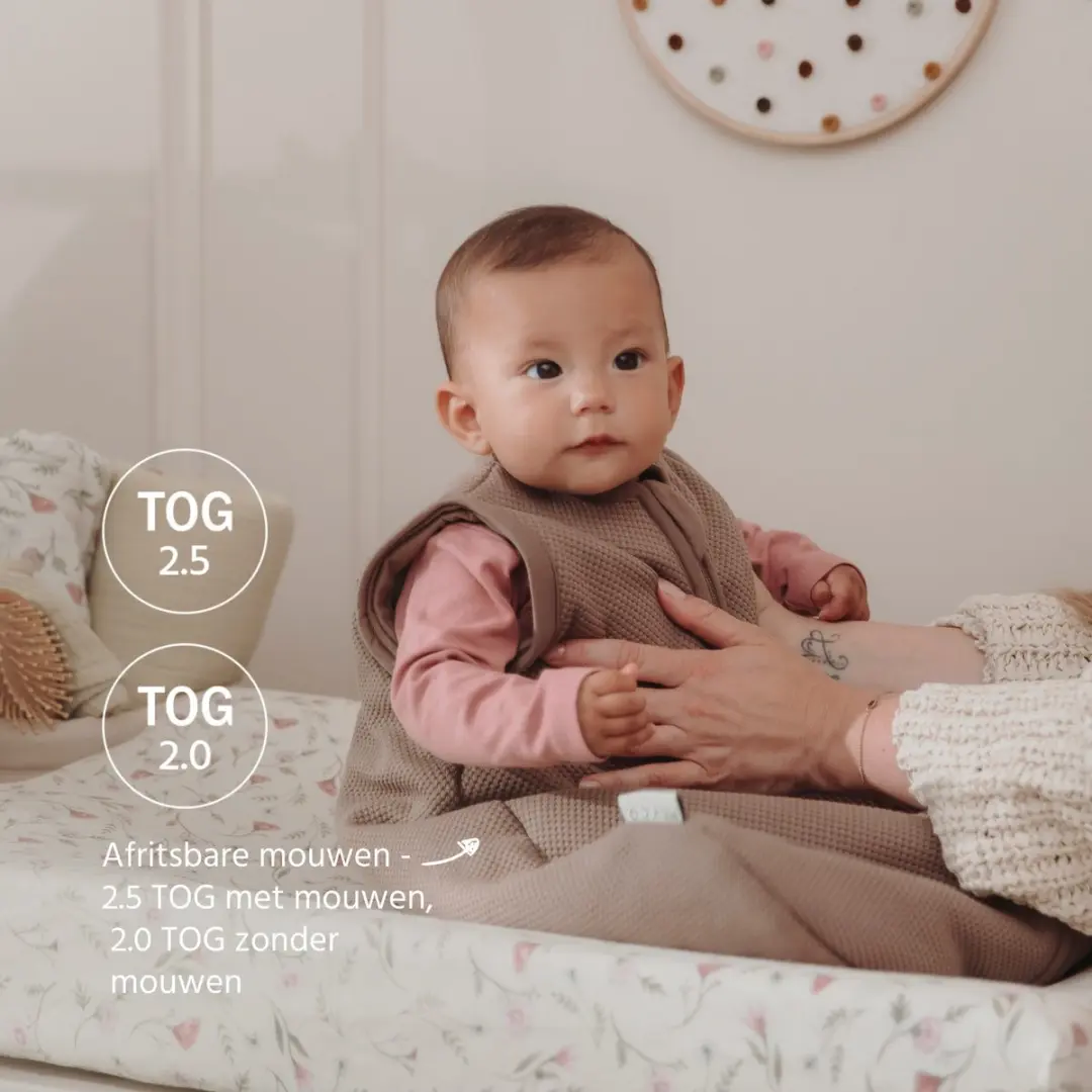 Meyco Baby Studio Collection Classic Babyslaapzak met Afritsbare Mouwen - 2.5 TOG - afbeelding 3 van 6