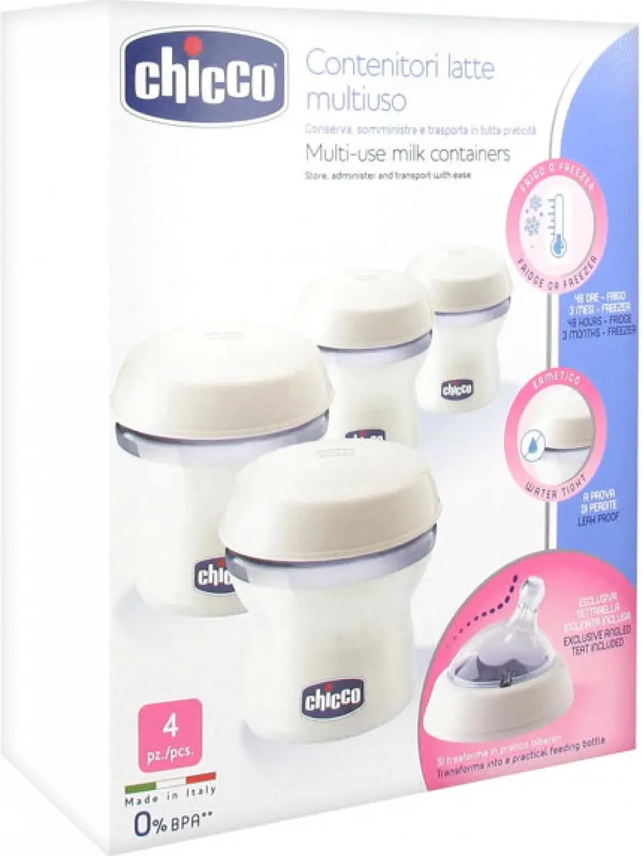 Chicco Moedermelkhouders Naturalfeeling Transparant 8-delig