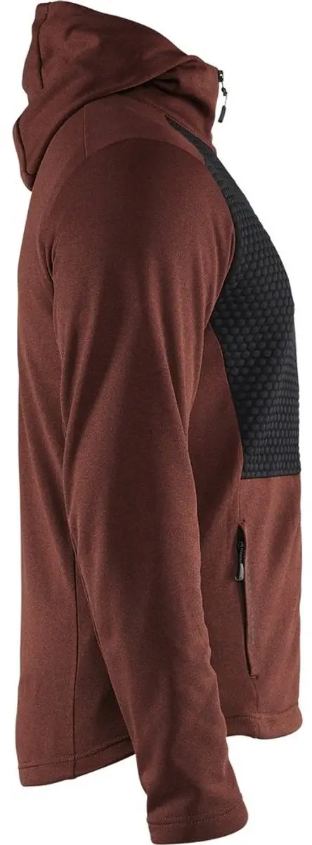 Blåkläder Hoodie Met Hele Rits - Gebrand Rood/Zwart - L - afbeelding 2 van 3