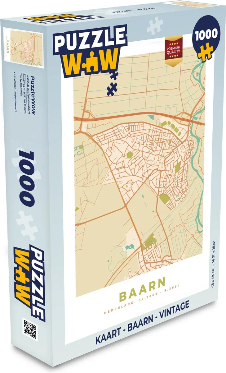PuzzleWow Baarn Vintage Legpuzzel 1000 Stuks