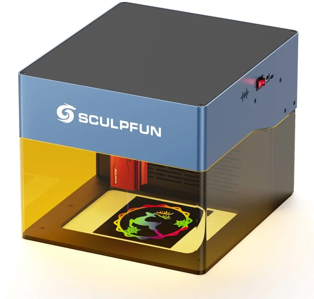 Sculpfun iCube Pro Max 10W lasergraveerder, laservlek van 0,08 mm, graveersnelhe