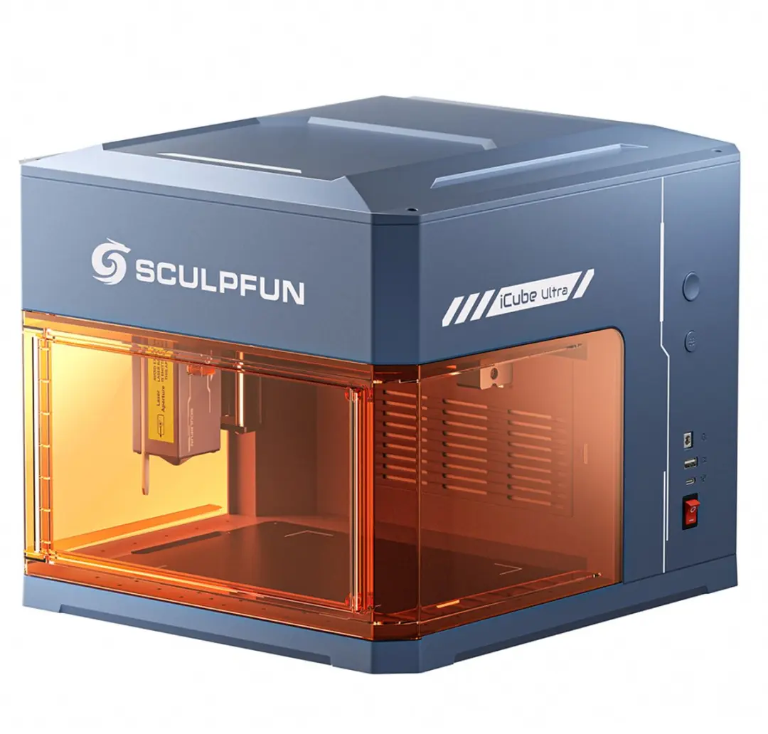 SCULPFUN iCube Ultra 12W lasergraveerder, volledig omsloten ontwerp (klasse 1),