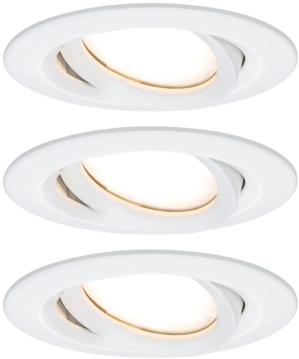 Paulmann Nova Plus Coin Basisset LED-inbouwlamp 3x6W 470lm 2700K - 3 Stuks - afbeelding 2 van 6