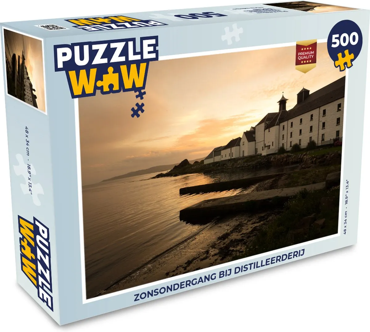 PuzzleWow Zonsondergang bij Distilleerderij Legpuzzel 500 Stuks
